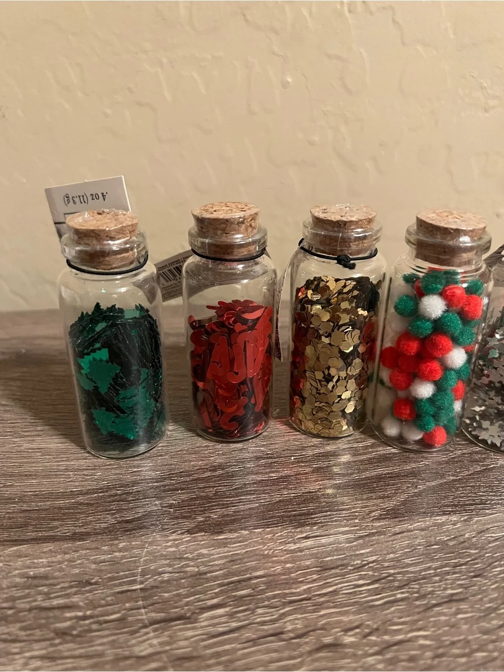 Target Bullseye Christmas Mini Bottles Snowflakes Trees Red Green NWT